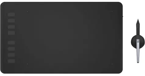 Huion H950P schwarz / Grafiktablett / 221 x 138 mm / 5080 LPI / 8192 Druckstufen / microUSB