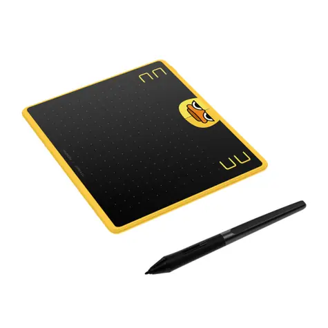 Huion HS64 SE gelb-schwarz / Grafiktablett / 160 x 102 mm / 5080 LPI / 8192 Druckstufen / microUSB