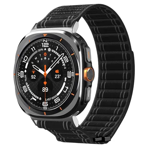 Spigen Stoffarmband (Klettverschluss) für Samsung Galaxy Watch Ultra 47 mm, schwarz