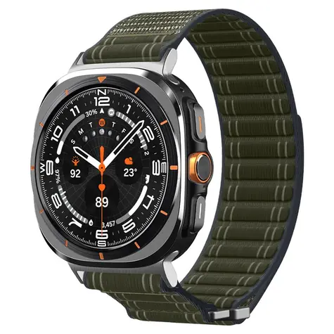 Spigen Stoffarmband (Klettverschluss) für Samsung Galaxy Watch Ultra 47 mm, grün