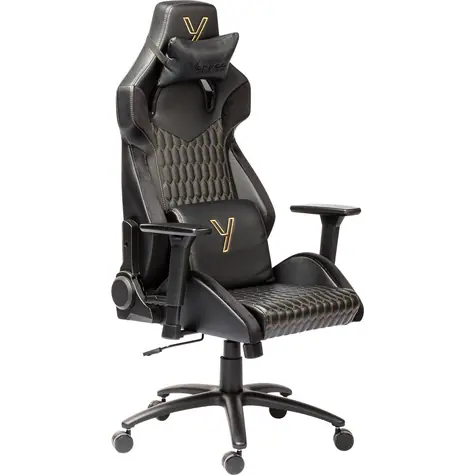 YENKEE YGC 110GD Onyx schwarz / Gaming-Stuhl / 3D-Armlehnen / Belastbarkeit 130 kg 
