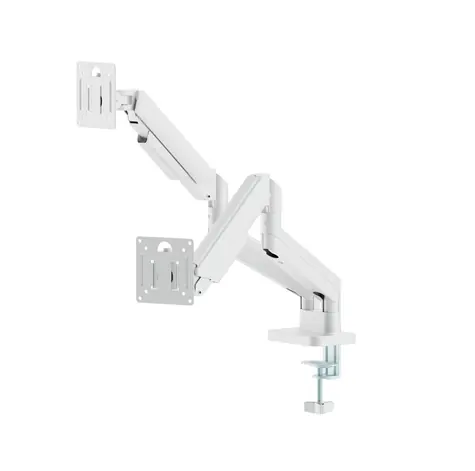 Gembird MA-DA2-06-W 2-Monitor-Tischhalterung weiß / bis zu 32 Zoll und 10 kg / neigbar