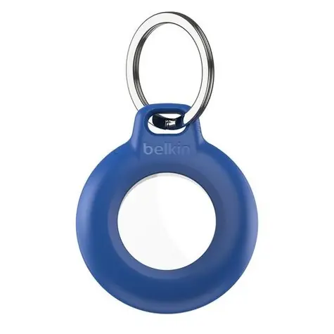 Belkin AirTag Secure Holder wasserdicht mit Schlüsselanhänger blau