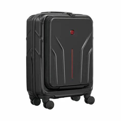 Wenger AMPLIX - Reisekoffer Größe S, schwarz / Rollkoffer / 36 l / 23 x 38 x 54 cm / Polycarbonat & ABS