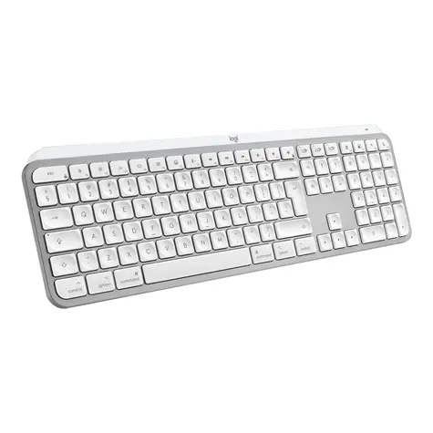 Logitech MX Keys S für MacBook US grau-weiß / kabellose Tastatur / USB-C / BT / US-Layout 