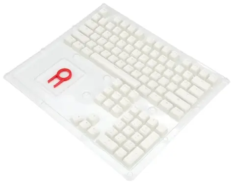 Redragon A130 PBT Doubleshot weiße Tastenkappen / 104 Stück / US-Layout