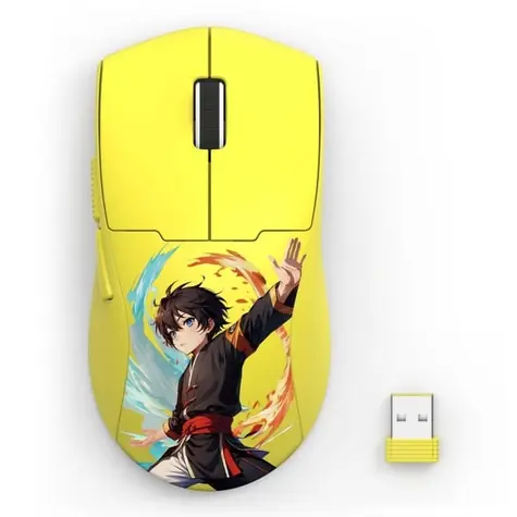 Redragon K1NG PRO MAX 1K gelb / Kabellose Gaming-Maus / optisch / 26000 DPI / 6 Tasten / USB / 2,4 GHz Funk