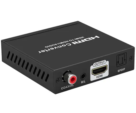 Unverpackt - PremiumCord 4K@60Hz Audio Extractor ARC / HDR / Ausgänge: Stereo-Klinke & SPDIF & RCA / unverpackt