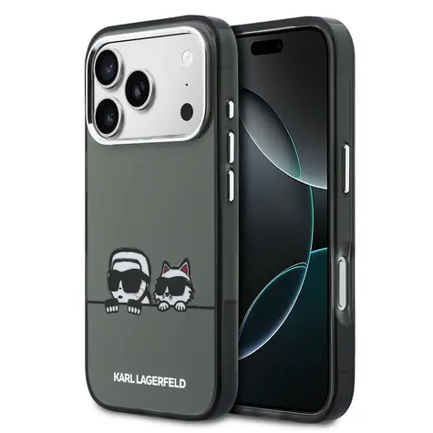 Karl Lagerfeld IML K&CH Heads Logo MagSafe Rückseite für iPhone 17 Pro Max Schwarz