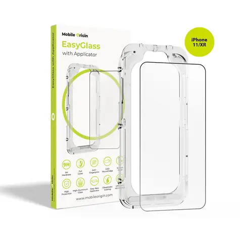 Mobile Origin EasyGlass EasyGlass Schutzglas mit Applikator für Apple iPhone 11 & XR