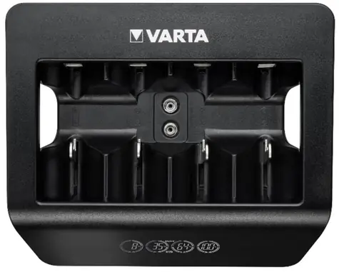 Varta LCD Universal -Ladegerät+ / Akkuladegerät - 4X AA/AAA/C/D + 1x 9V / 100-240V / 1x USB-C