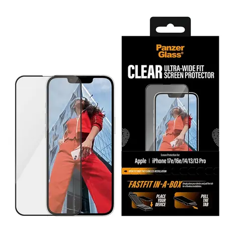 PanzerGlass Apple iPhone 17e/16e/14/13/13 Pro mit staubfreier Installationsbox