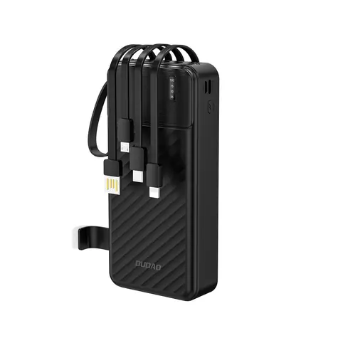 Dudao K11 Pro 20000mAh schwarz / Powerbank / integrierte Kabel