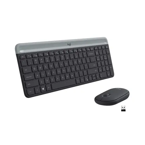 Ausgepackt - Logitech Slim Wireless Combo MK470 DE schwarz / kabelloses Tastatur- und Maus-Set / DE-Version / unverpackt