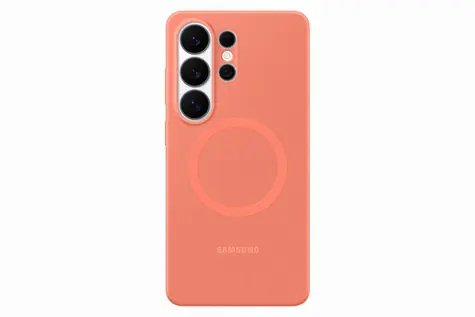 Ausgepackt - Samsung Silikonhülle mit Magnet S26 Ultra Korallenrot / Schutzhülle / Samsung Galaxy S26 Ultra / ausgepackt