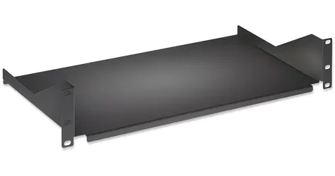 Unverpackt - Intellinet Rack Shelf 19" schwarz / Rack Shelf / 2 HE / Tiefe 400 mm / Tragfähigkeit 25 kg / unverpackt