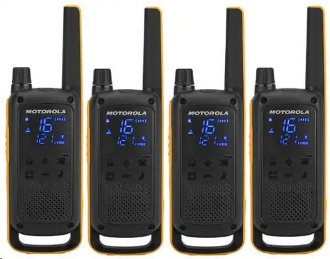Motorola TLKR T82 Extreme QuadPack / 4X Radio / LCD / Reichweite 10 km / 16 Kanäle + 121 Codes