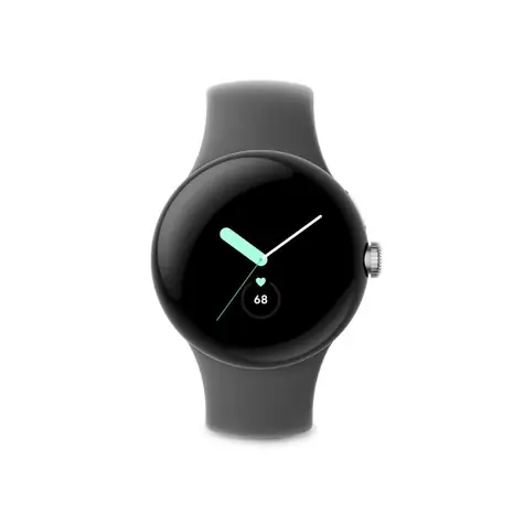 Google Pixel Watch 41 mm silbergrau / Smartwatch / AMOLED / 5ATM / Wi-Fi / BT