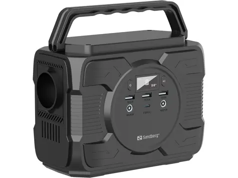 Sandberg Power Station AC 200 schwarz / Ladestation / 230V AC / 200W / 48000 mAh / Display / Lüfter