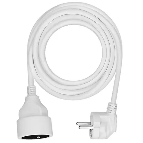 Solight Verlängerungskabel - 1 Steckdose 5m weiß / 3 x 1,5mm2
