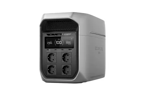 EcoFLow Delta 3 Max PLUS / Ladestation / 2.048 Wh / 3.000 W / LiFePO4 / USV / WLAN / Silber