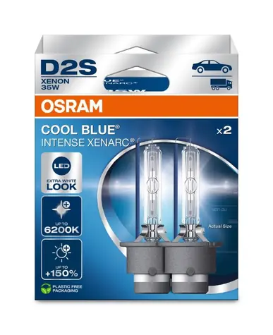 OSRAM Xenonlampe D2S Cool Blue Intense Next Gen / 85 V / 3200 lm / 6200 K / 1500 h / 2 Stück