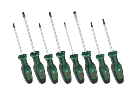BOSCH 1600A02BX8 8-teiliges Schraubendreher-Set PH & PZ & SL & TX & SL & TX