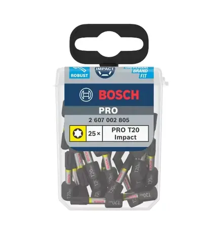 BOSCH 2607002805 / Schlagschrauber-Bit-Set T20 25 mm (25-teilig) / Tic Tac