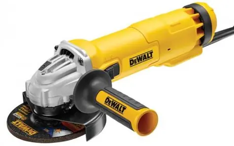 DeWalt DWE4217 / Kleiner Winkelschleifer mit Schiebeschalter mit spannungsfreier Sperrfunktion / 1200W / 125mm