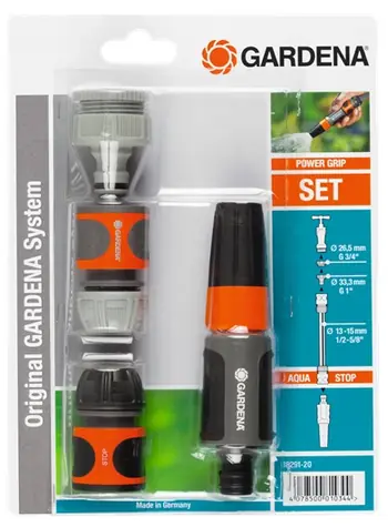 Gardena System Basisset Bewässerungsköpfe mit Kupplungen / für Schläuche 13 mm (1:2") und 15 mm (5:8")