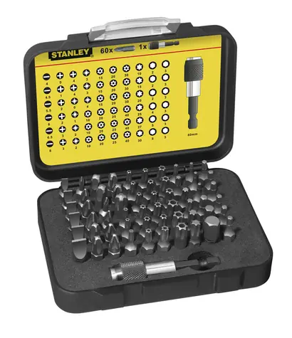 Stanley 1-13-902 / 61-teiliges 1:4-Zoll-Bit-Set