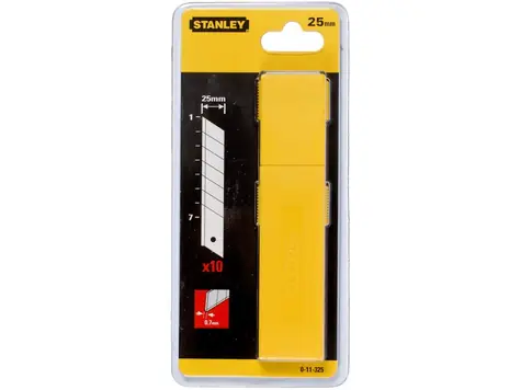 Stanley 0-11-325 Abbrechklinge 25 mm (10 Stück) / Klingenstärke 1 mm / 6 Segmente