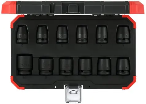 Gedore RED R63003012 - Satz Kraft-Steckschlüsseleinsätze / 1|2" / 10mm - 24mm / Chrom-Molybdän-Stahl / 12-tlg