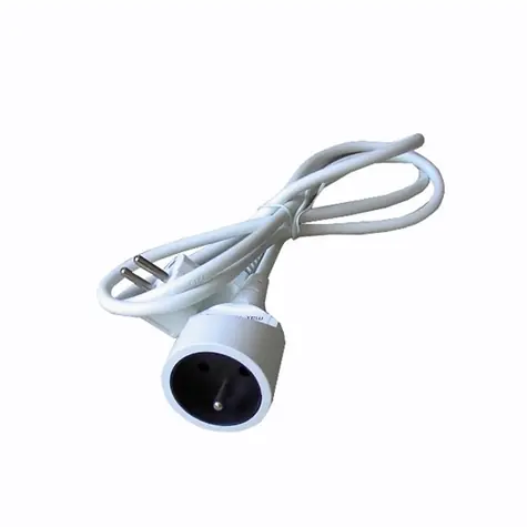Solight Verlängerungskabel - Stecker 1 Buchse 2m weiß / 3 x 1mm2