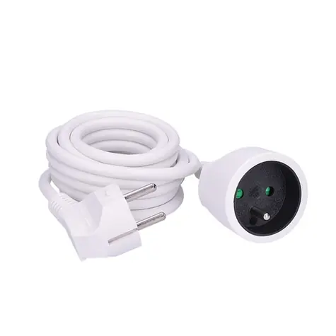Solight Verlängerungskabel - Stecker 1 Buchse 3M weiß / 3 x 1mm2
