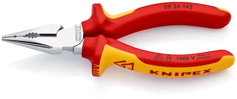 Knipex 08 26 145 T Kombi-Flachzange schmal mit Befestigungsöse 145mm