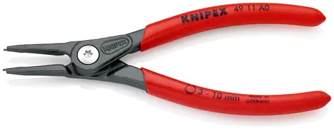 Knipex 49 11 A0 Präzisions-Sicherungsringzange für Außenringe auf Wellen 140 mm / 3-10 mm / 0,9 mm