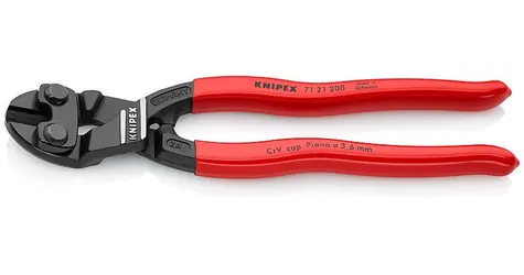 Knipex CoBolt 71 21 200 Kompakte Hebelzange 200 mm / 20° / weich: 6 mm / halbhart: 5,2 mm / hart: 4 mm / Schnur: 3,6 mm