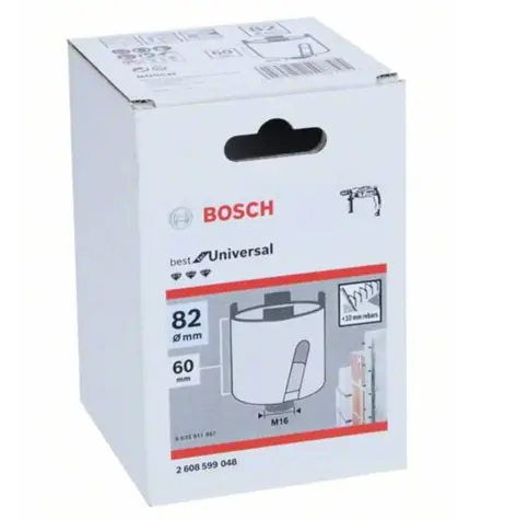 BOSCH 2608599048 / Diamantbohrer für Stecknüsse / Arbeitslänge 60 mm / Durchmesser 82 mm 