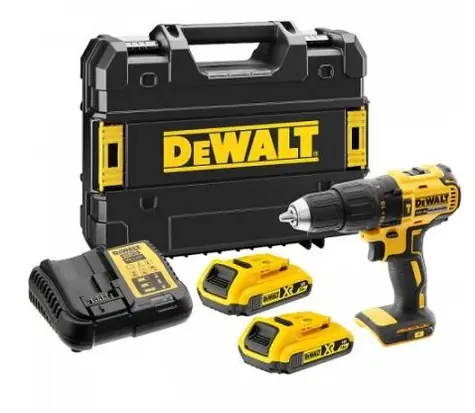 DeWalt DCD778D2T / Akku-Bohrschrauber mit Zubehör / 18V / 13mm Bohrfutter / 2x2,0Ah / 1.750 U/min / 65 Nm