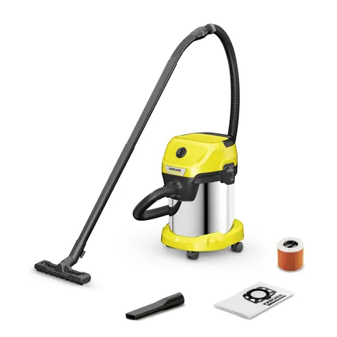 Kärcher WD 3 S / Mehrzwecksauger mit Zubehör / 1000W / 17 L / Nass- und Trockensaugen