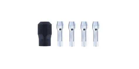 Dremel 2615448532 4485 Spannzangensatz mit Mutter / 0,8 & 1,6 & 2,4 & 3, mm