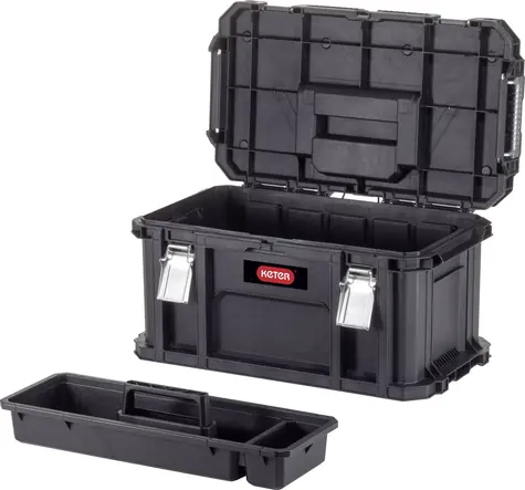 Keter Connect Werkzeugkasten schwarz / Koffer / 31 x 28 x 54 cm