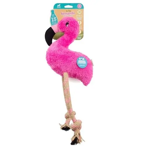 BeCoThings Beco Dual Material Flamingo Fernando M / Spielzeug für Hunde 