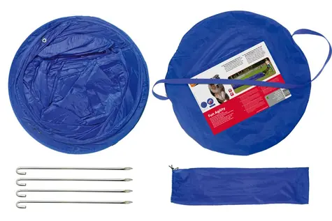 Karlie Agility Tunnel mit Tasche blau / 500x60x60cm