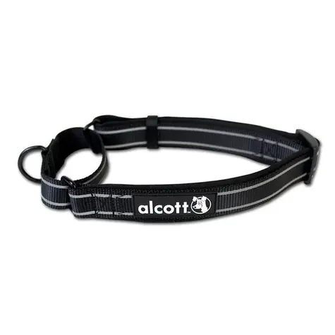Alcott Martingale schwarz - Größe M / reflektierendes Halsband für Hunde