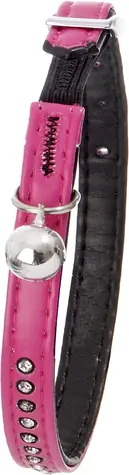 Flamingo ALP Hundehalsband mit Glöckchen Monte Carlo rosa - 30x1cm