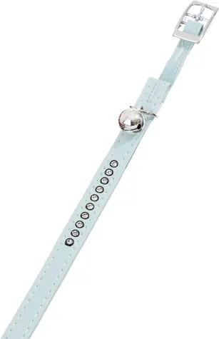 Flamingo ALP Halsband für Hunde mit Glöckchen Monte Carlo blau - 30x1cm