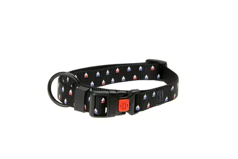 Karlie ASP Mix&Match Halsband schwarz Dreiecksmotiv - Größe M 40-55cm 20mm