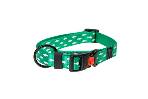 Karlie ASP Mix&Match Halsband grün Haimotiv - Größe M 40-55cm 20mm